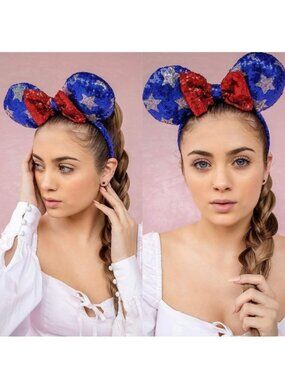 Disney | Red, White & Blue "4th Of July Stars" Minnie Mouse Headband Ears
